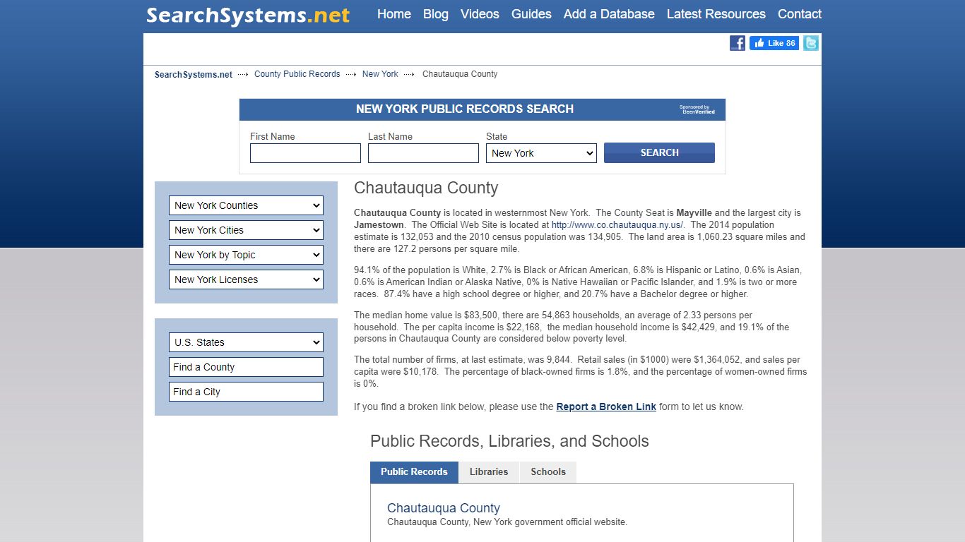 Chautauqua County Criminal and Public Records