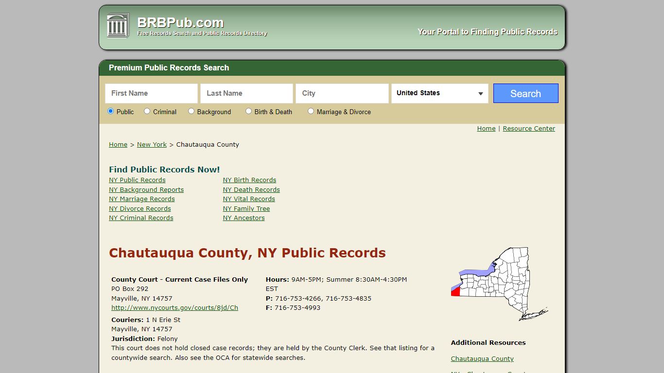 Chautauqua County Public Records | Search New York Government Databases